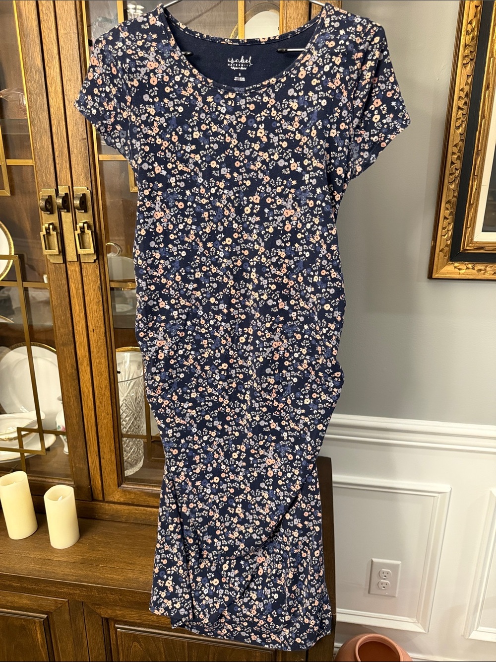 Isabel Maternity by Ingrid & Isabel Navy Floral Maxi Dress